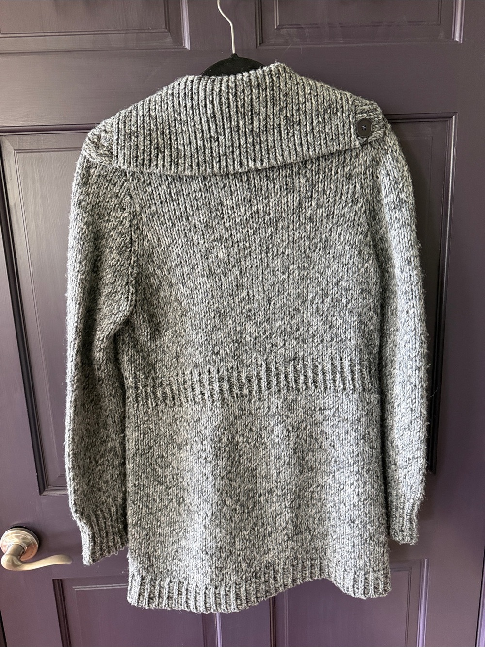 Talbots Gray Marled Button-Up Cardigan - Picture 4 of 5